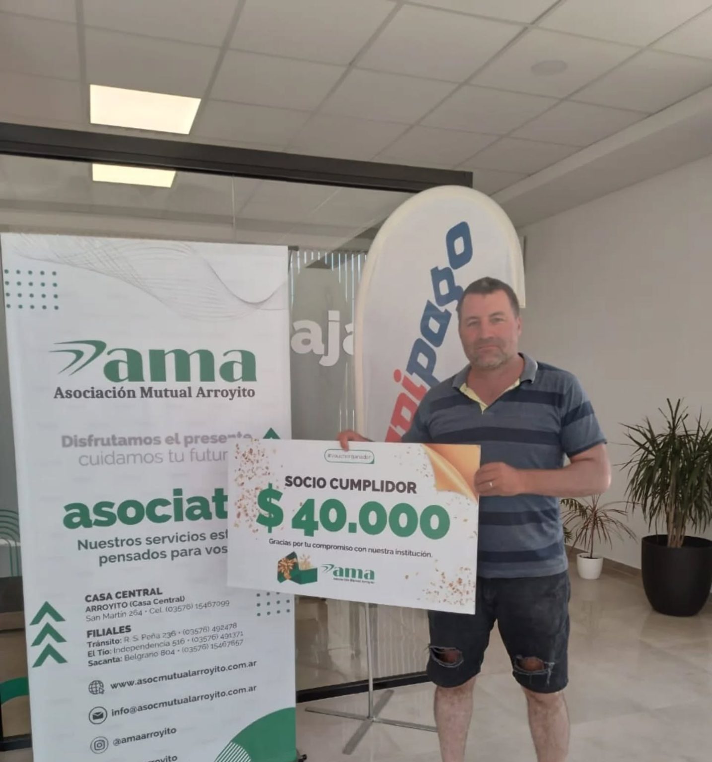 ¡ Tu cuota al día tiene premio!